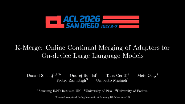 K-Merge: Online Continual Merging of Adapters for On-device Large Language Models
