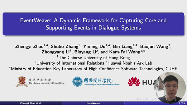 EventWeave: A Dynamic Framework for Capturing Core and Supporting Events in Dialogue Systems