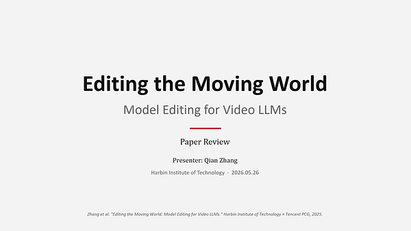 Editing the Moving World: Model Editing for Video LLMs