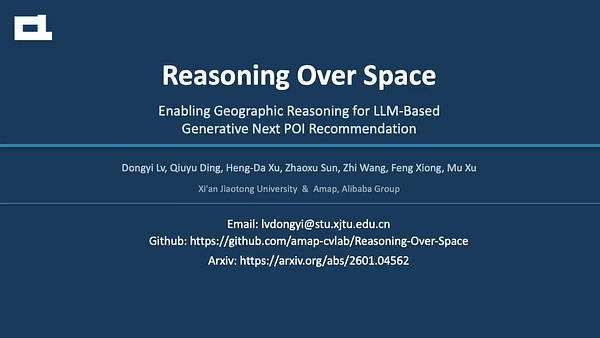 Reasoning Over Space: Enabling Geographic Reasoning for LLM-Based Generative Next POI Recommendation