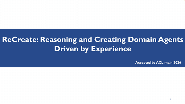 ReCreate: Reasoning and Creating Domain Agents Driven by Experience