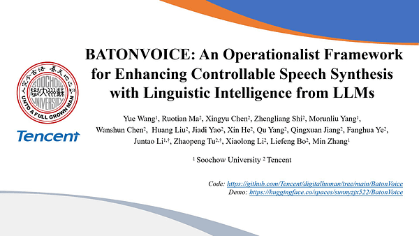 BatonVoice: An Operationalist Framework for Enhancing Controllable Speech Synthesis with Linguistic Intelligence from LLMs