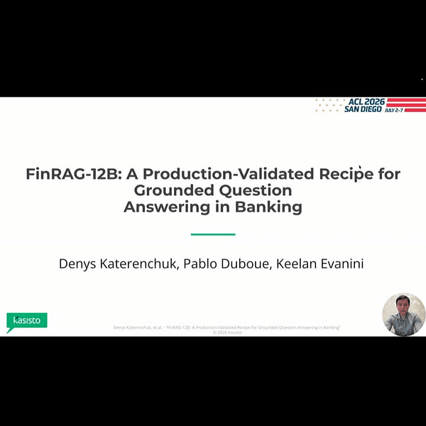 FinRAG-12B: A Production-Validated Recipe for Grounded Question Answering in Banking