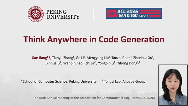 Think Anywhere in Code Generation