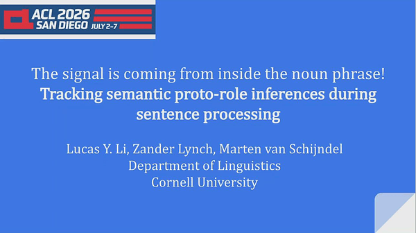 The signal is coming from inside the noun phrase! Tracking semantic proto-role inferences during sentence processing