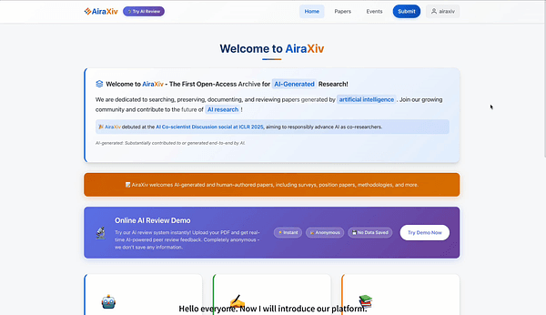 AiraXiv: An AI-Driven Open-Access Platform for Human and AI Scientists