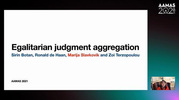 Egalitarian Judgment Aggregation