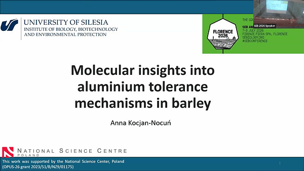 Molecular insights into aluminium tolerance mechanisms in barley