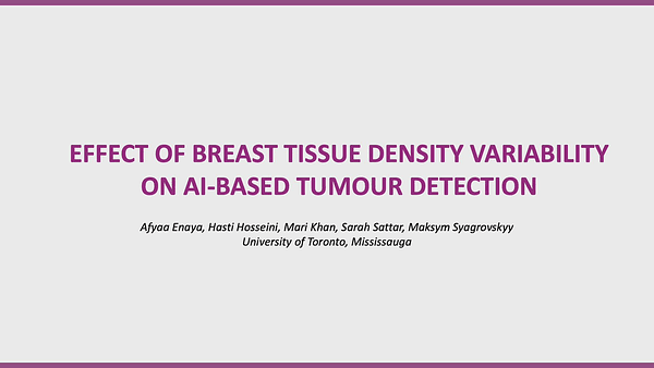 Effect of breast tissue density variability on AI-based tumor detection
