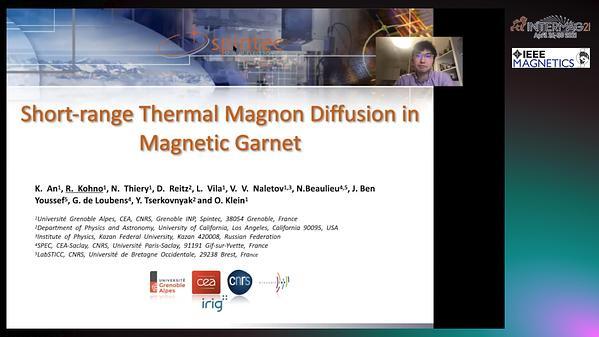  Short-range Thermal Magnon Diffusion in Magnetic Garnet