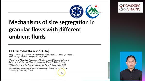 Mechanisms of size segregation in granular flows with different ambient fluids