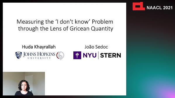 Measuring the ‘I don’t know’ Problem through the Lens of Gricean Quantity