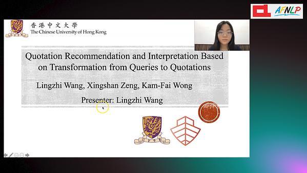 Quotation Recommendation and Interpretation Based on Transformation from Queries to Quotations