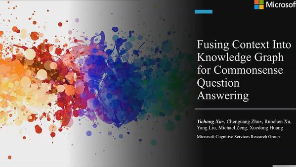 Fusing Context Into Knowledge Graph for Commonsense Question Answering