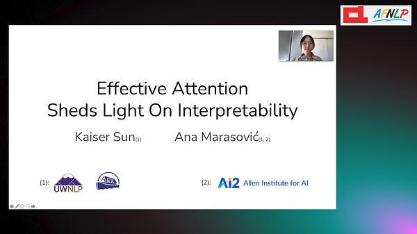Effective Attention Sheds Light On Interpretability
