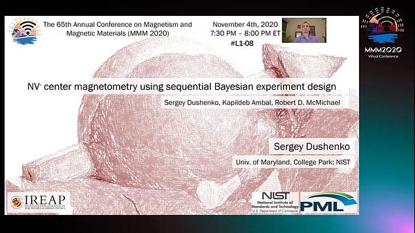 Center Magnetometry Using Sequential Bayesian Experiment Design