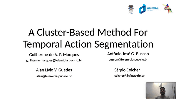 A Cluster-Based Method for Action Segmentation Using Spatio-Temporal and Positional Encoded Embeddings