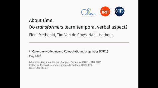About Time: Do Transformers Learn Temporal Verbal Aspect?