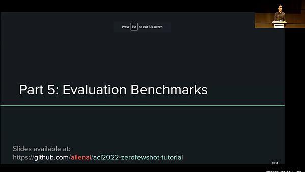Zero- and Few-Shot NLP with Pretrained Language Models - Evaluation and benchmarks 