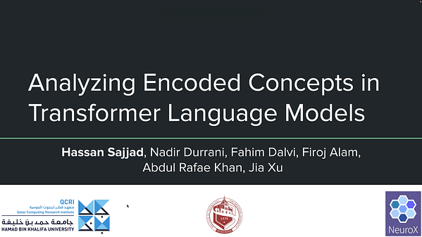 Analyzing Encoded Concepts in Transformer Language Models