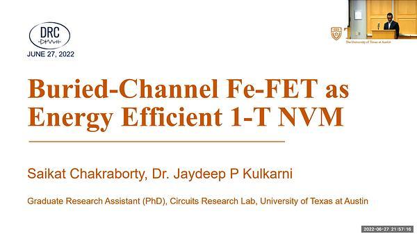 Buried-Channel Ferroelectric FET as Energy Efficient and Reliable 1T-NVM