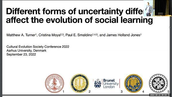 Different forms of uncertainty differently affect the evolution of social learning