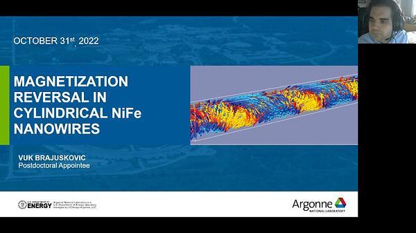 Magnetization Reversal in Cylindrical NiFe Nanowires