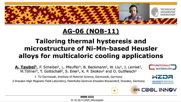 Tailoring thermal hysteresis and microstructure of Ni Mn