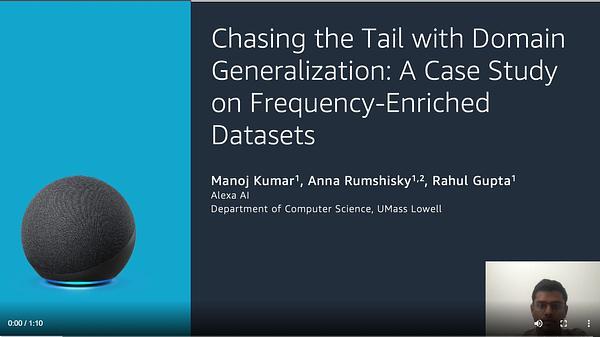 Chasing the Tail with Domain Generalization: A Case Study on Frequency-Enriched Datasets