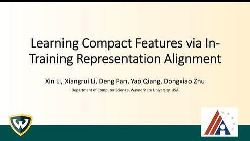 Learning Compact Features via In-Training Representation Alignment