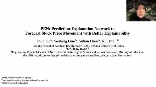 PEN: Prediction-Explanation Network to Forecast Stock Price Movement with Better Explainability