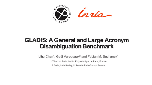 GLADIS: A General and Large Acronym Disambiguation Benchmark