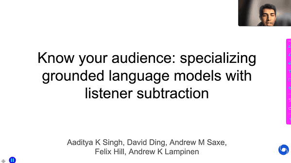 Know your audience: specializing grounded language models with listener subtraction