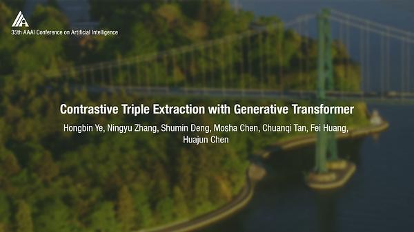 Contrastive Triple Extraction with Generative Transformer