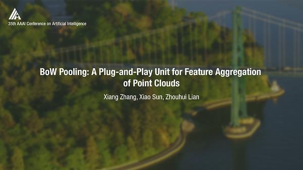 BoW Pooling: A Plug-and-Play Unit for Feature Aggregation of Point Clouds