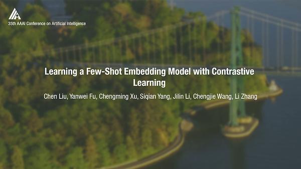 Learning a Few-Shot Embedding Model with Contrastive Learning