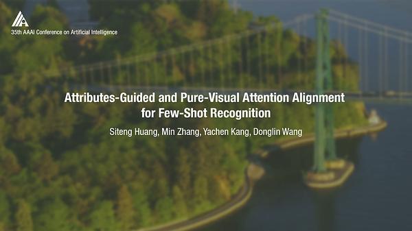 Attributes-Guided and Pure-Visual Attention Alignment for Few-Shot Recognition
