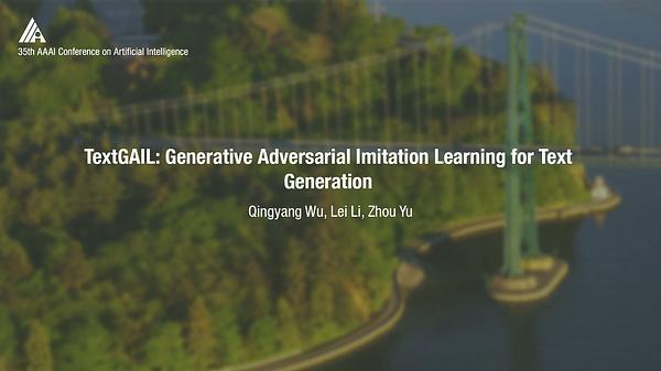 TextGAIL: Generative Adversarial Imitation Learning for Text Generation