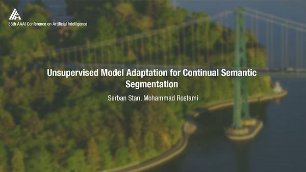 Unsupervised Model Adaptation for Continual Semantic Segmentation