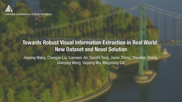 Towards Robust Visual information Extraction in Real World: New Dataset and Novel Solution
