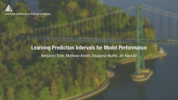 Learning Prediction Intervals for Model Performance