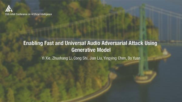 Enabling Fast and Universal Audio Adversarial Attack Using Generative Model