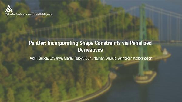 PenDer: Incorporating Shape Constraints via Penalized Derivatives