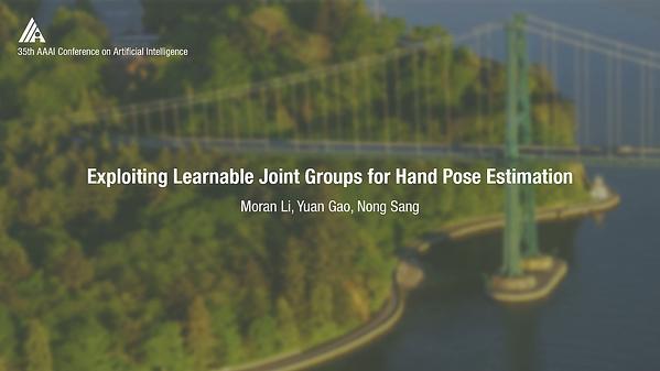 Exploiting Learnable Joint Groups for Hand Pose Estimation