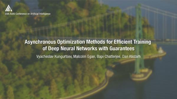 Asynchronous Optimization Methods for Efficient Training of Deep Neural Networks with Guarantees