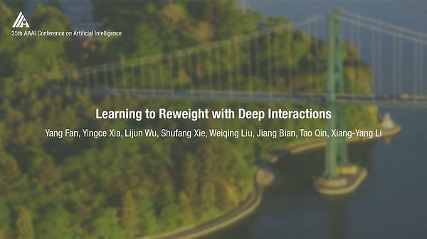 Learning to Reweight with Deep Interactions