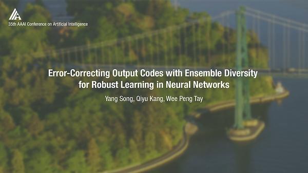 Error-Correcting Output Codes with Ensemble Diversity for Robust Learning in Neural Networks