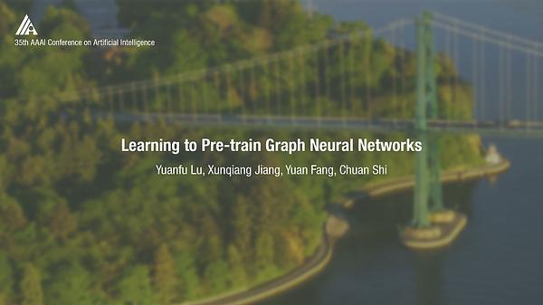 Learning to Pre-Train Graph Neural Networks