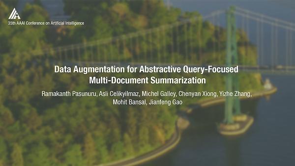 Data Augmentation for Abstractive Query-Focused Multi-Document Summarization