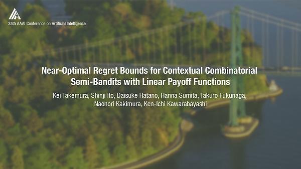Near-Optimal Regret Bounds for Contextual Combinatorial Semi-Bandits with Linear Payoff Functions
